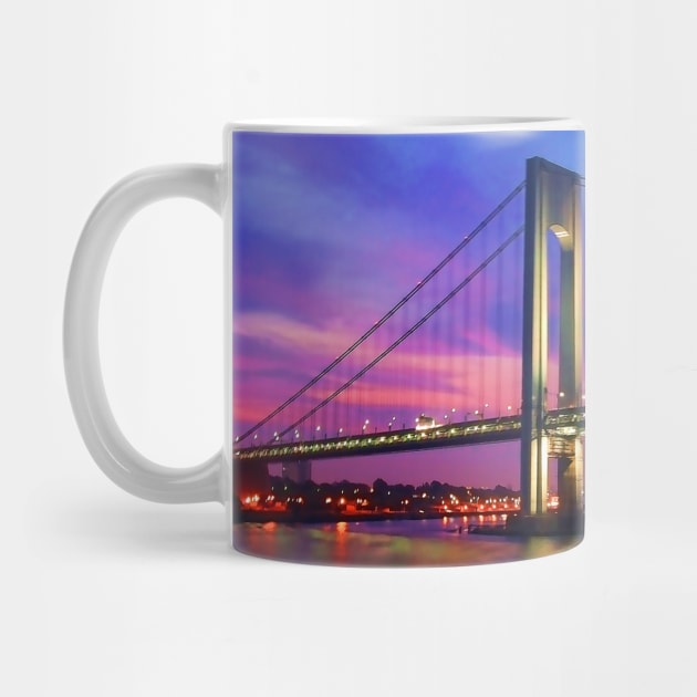 Verrazano Narrows Bridge Digital water color by tgass